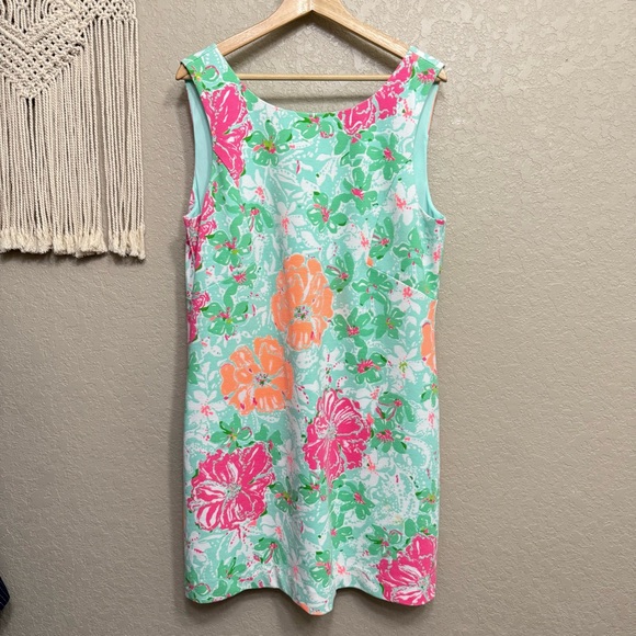 Lilly Pulitzer Dresses & Skirts - Lilly Pulitzer women sz XL Eden Shift- Poolside Blue Beach